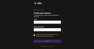 Create Account Odin